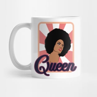 'Queen Afro Woman Word Art' Awesome Melanin Gift Mug